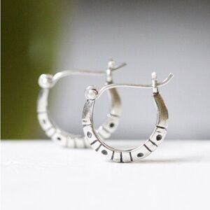 Small sterling silver hoop earrings